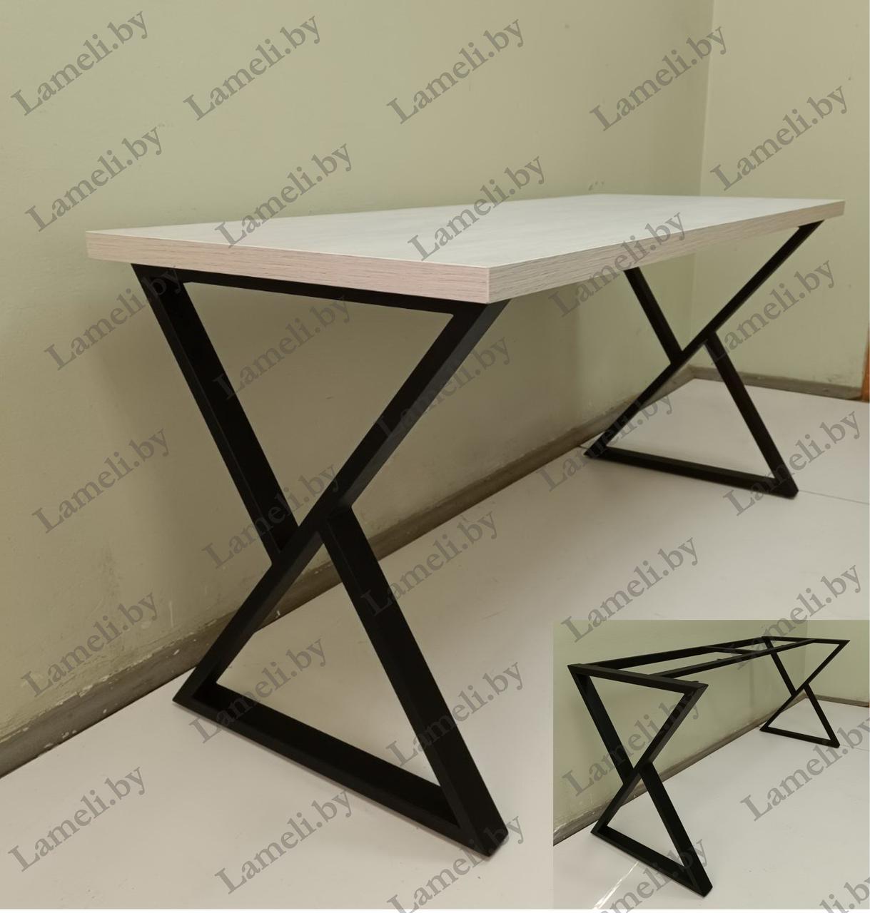 Стол кухонный на металлокаркасе серии ТР-2" из постформинга, массива дуба или ЛДСП с выбором размера и цвета - фото 9 - id-p81711788