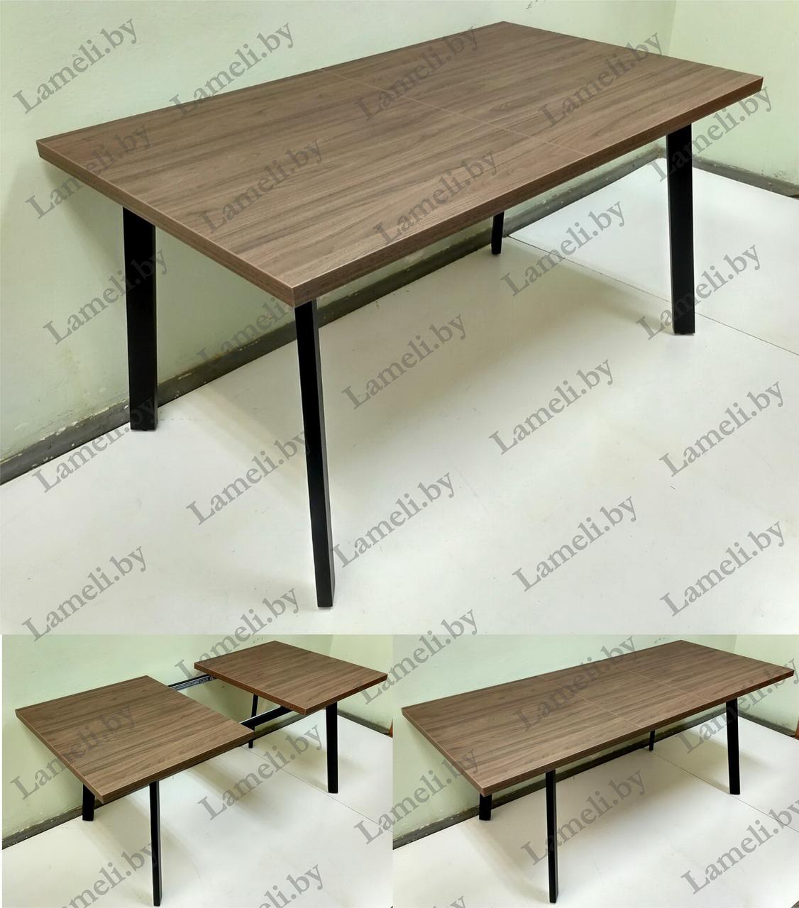 Стол кухонный на металлокаркасе серии "К-4" из постформинга, массива дуба или ЛДСП с выбором размера и цвета - фото 2 - id-p133272485