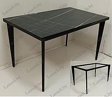 Стол кухонный на металлокаркасе серии "Т-5" из постформинга, массива дуба или ЛДСП с выбором размера и цвета