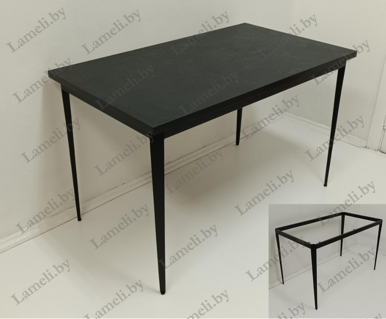 Стол кухонный на металлокаркасе серии "Т-5" из постформинга, массива дуба или ЛДСП с выбором размера и цвета - фото 3 - id-p225010870