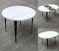 РАЗДВИЖНОЙ КРУГЛЫЙ стол из массива дуба, ЛДСП или постформинга на металлокаркасе серии К-3. ЛЮБОЙ размер,цвет