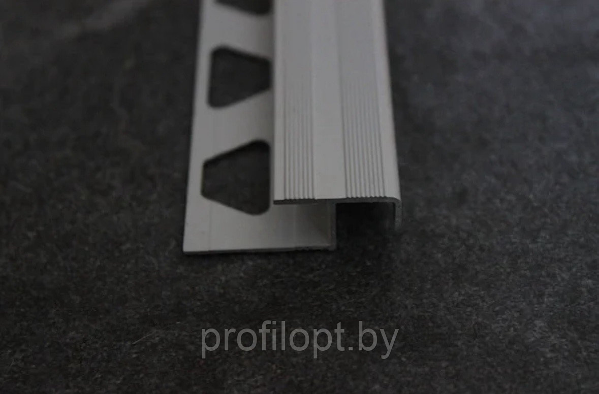 Профиль для облицовки ступеней ПО-02 серебро МАТОВОЕ, 10мм. 2,7м. - фото 3 - id-p225011118