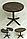РАЗДВИЖНОЙ КРУГЛЫЙ стол из массива дуба, ЛДСП или постформинга на металлокаркасе серии КН. ЛЮБОЙ размер и цвет, фото 3