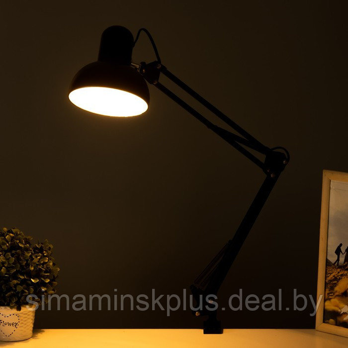 Лампа настольная на шарнире 800 "Крус, чёрная" E27 40W RISALUX - фото 3 - id-p225011521