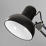 Лампа настольная на шарнире 800 "Крус, чёрная" E27 40W RISALUX, фото 5