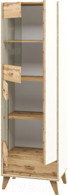 Шкаф с витриной Мебель-Неман Сканди МН-036-10 - фото 2 - id-p225011850