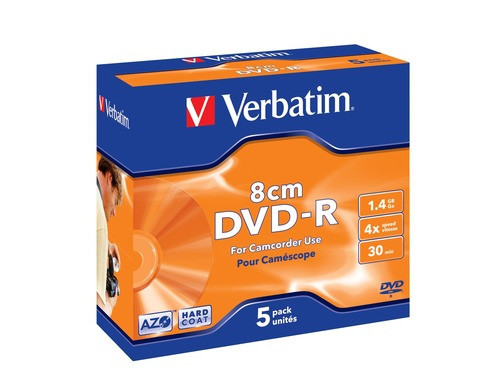 Диск mini DVD-R - Verbatim 1.4GB 4X, 8cm, 30 минут, Jewel Сase (диск для видеокамер) - фото 2 - id-p225011623