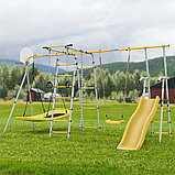 Детский спортивный комплекс для дачи Romana Лесная поляна-3 лодка и ПК со  щитом  горка, фото 2