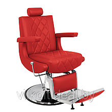 Монреаль кресло барбершоп в яркой обивке красного цвета