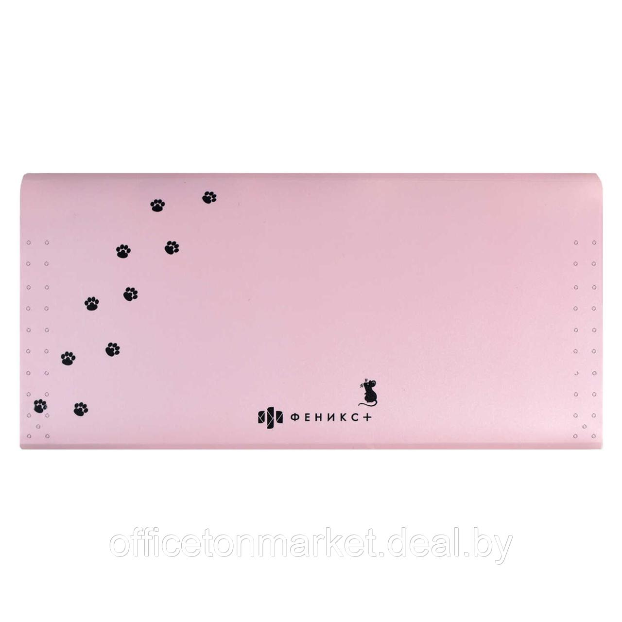 Папка-конверт на кнопке "Коты", А5, розовый, черный - фото 5 - id-p225015149