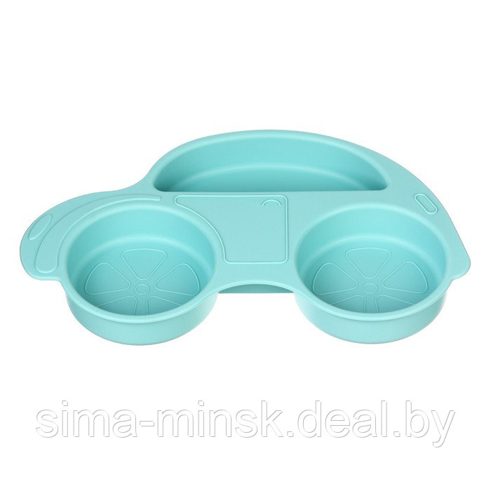 Силиконовая детская тарелка «Машинка» с секциями, цвет МИКС - фото 6 - id-p225016917