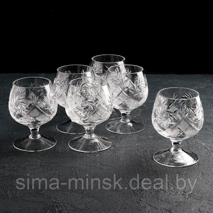 Набор бокалов хрустальных для бренди «Мельница», 300 мл, 6 шт - фото 1 - id-p225017142