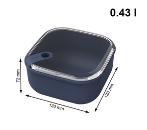 Пищевой контейнер с крышкой ELA 430 мл.,темно-синий - фото 8 - id-p225016790