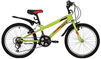 Подростковый велосипед горный для мальчика подростка 7-8-9 лет NOVATRACK 20SH12V.RACER.GN20 20 дюймов зеленый