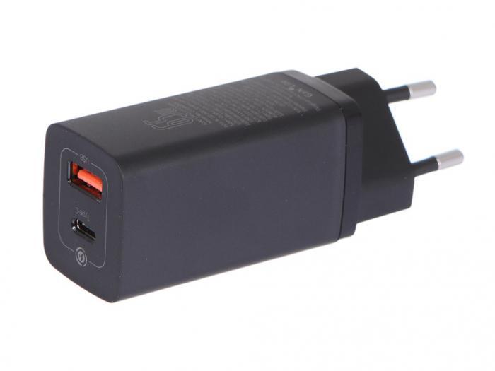 Зарядное устройство Baseus GaN2 Lite Quick ChargerC+U 65W EU Black CCGAN2L-B01 - фото 1 - id-p224763450
