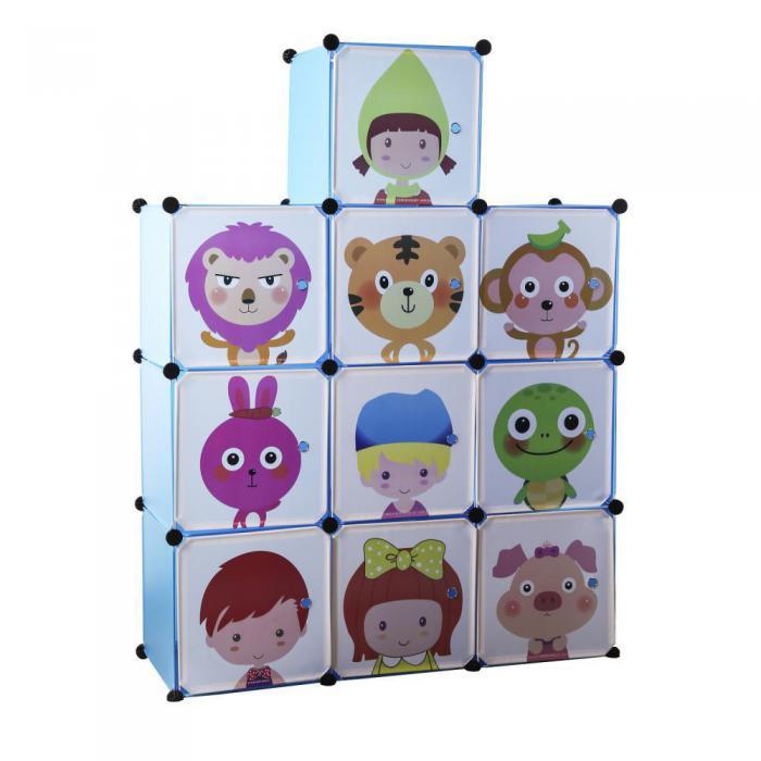 Универсальный детский модульный складной сборный шкаф NS47 для хранения вещей одежды детской комнаты - фото 1 - id-p224426415
