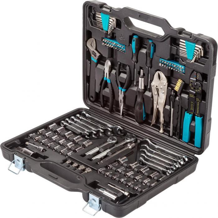 Слесарный набор инструментов в чемодане Bort BTK-123 для дома авто домашнего мастера - фото 1 - id-p224426645