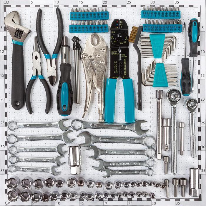 Слесарный набор инструментов в чемодане Bort BTK-123 для дома авто домашнего мастера - фото 3 - id-p224426645