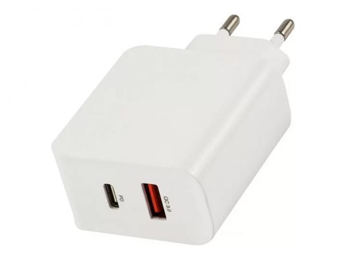 Зарядное устройство Red Line PD-30 Tech USB + Type-C 3A QC 3.0 + PD30 White УТ000026779 - фото 1 - id-p224845177