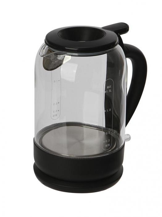 Чайник электрический стеклянный с подсветкой Polaris PWK 1759CGL черный - фото 1 - id-p224822449