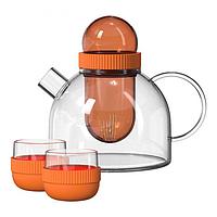 Набор для чая Kiss Kiss Fish Boogie Woogie Teapot with Cups Orange TEAP06-U
