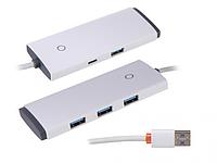 Хаб USB Baseus Lite Series 4-Port USB-A HUB USB-A - 3xUSB 3.0 25cm White WKQX030002