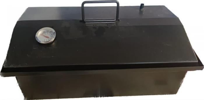Домашняя коптильня с гидразотвором и термометром горячего копчения КЕДР К2-1.5ГЗ-Т коптилка для рыбы мяса - фото 1 - id-p224955790