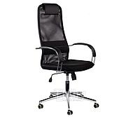 Кресло офисное BRABIX Pilot EX-610 CH premium, хром, экокожа, черное, 532418