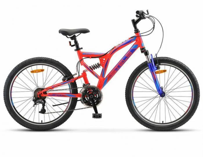 Велосипед подростковый горный двухподвес для девочки подростка STELS Mustang MD 24 дюйма и рама 16" красный - фото 1 - id-p224955863