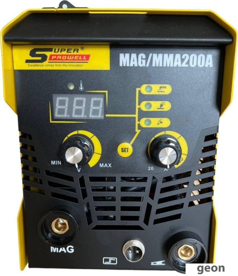 Сварочный инвертор Super Prowell MAG/MMA 200А (1 кг, без газа, съемный рукав) - фото 3 - id-p225035862