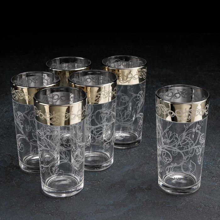 Набор питьевой «Флора», 7 предметов: кувшин 1 л, стакан 230 мл, с гравировкой и напылением, 6 шт, микс - фото 2 - id-p225036384