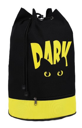 Рюкзак-торба молодежный Dark Cat 450*200*250 мм, желтый с черным - фото 6 - id-p225003839