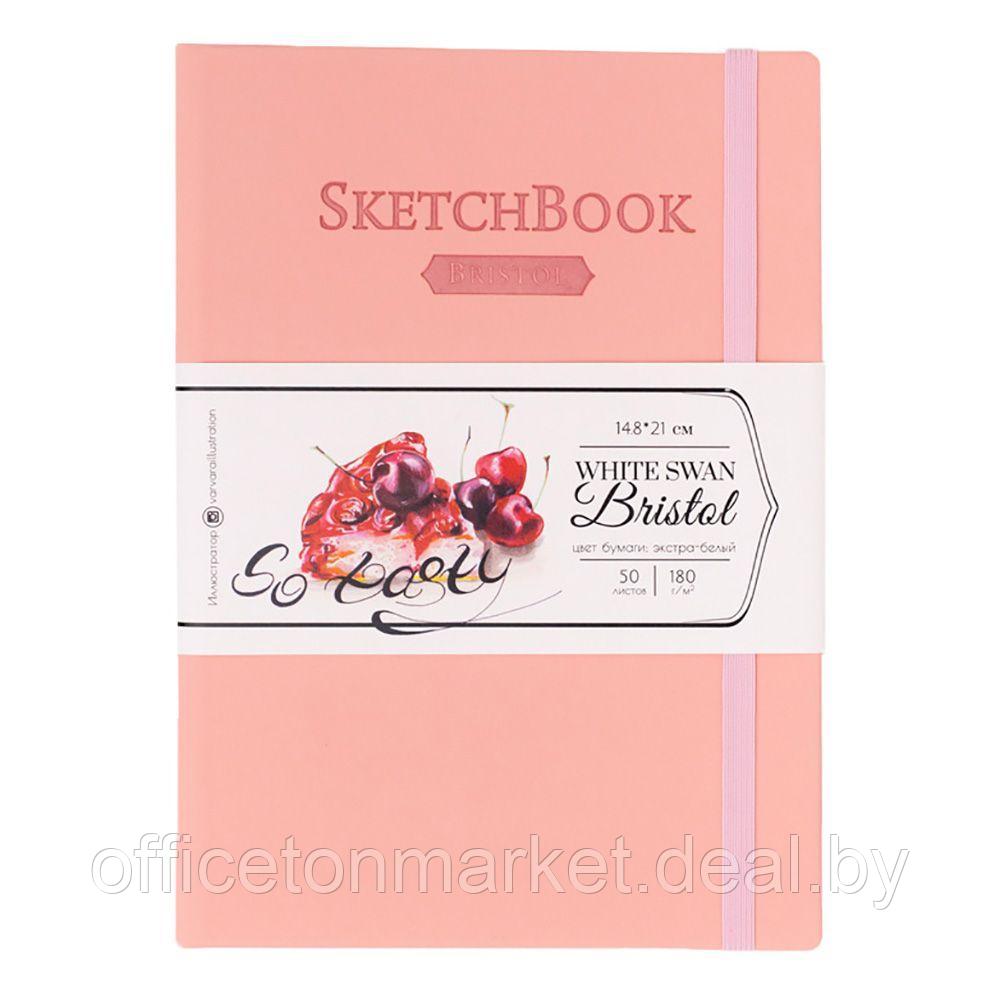 Скетчбук для графики и маркеров "Bristol Touch", A5, 180 г/м2, 50 листов, розовый - фото 1 - id-p225015202