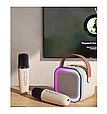 Портативная Bluetooth колонка с 2 микрофонами K12, розовая, фото 6