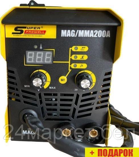Сварочный инвертор Super Prowell MAG/MMA 200А (1 кг, без газа, несъемный рукав) - фото 3 - id-p225036354