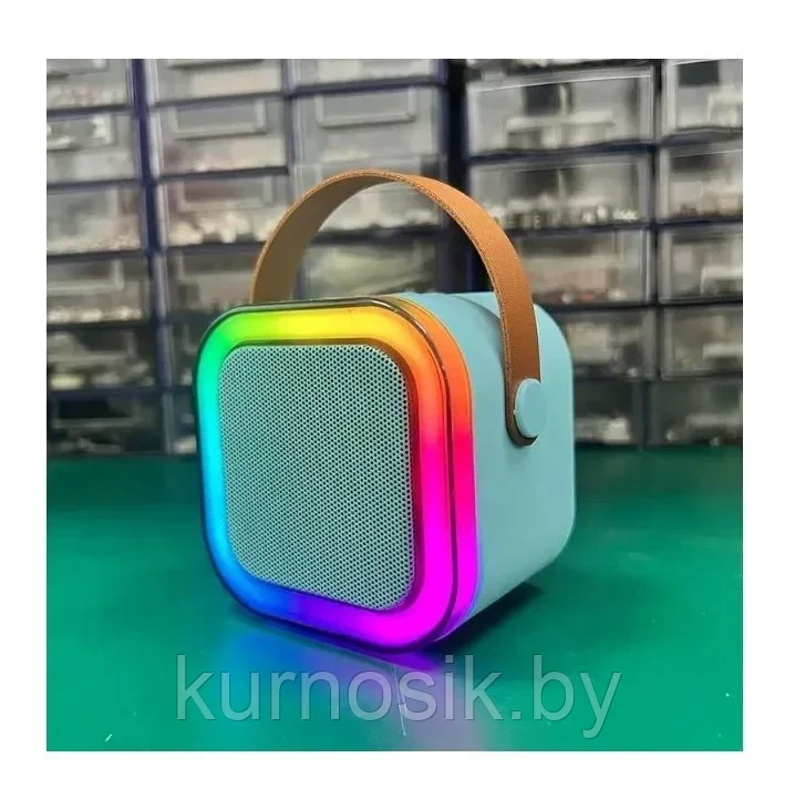 Портативная Bluetooth колонка с 2 микрофонами K12, голубой - фото 5 - id-p225036527
