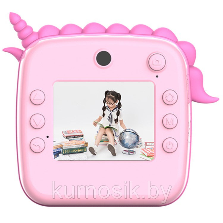 Детский фотоаппарат с мгновений печатью Единорог М9, розовый - фото 2 - id-p225036750