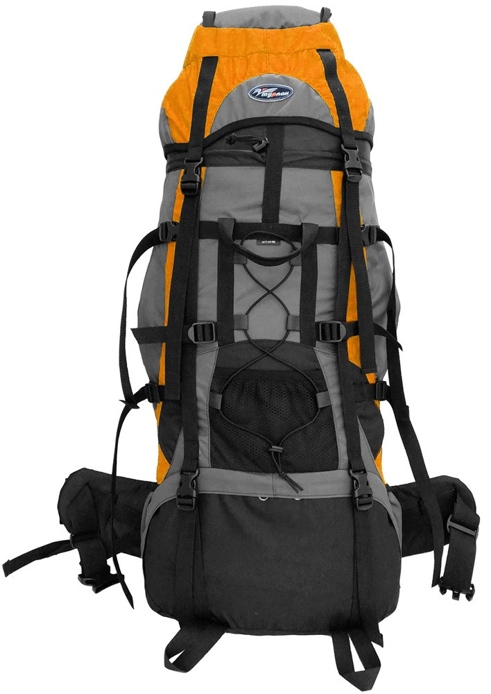 Рюкзак туристический Турлан Алтай-60 л оранжевый/серый/черный - фото 2 - id-p165110759