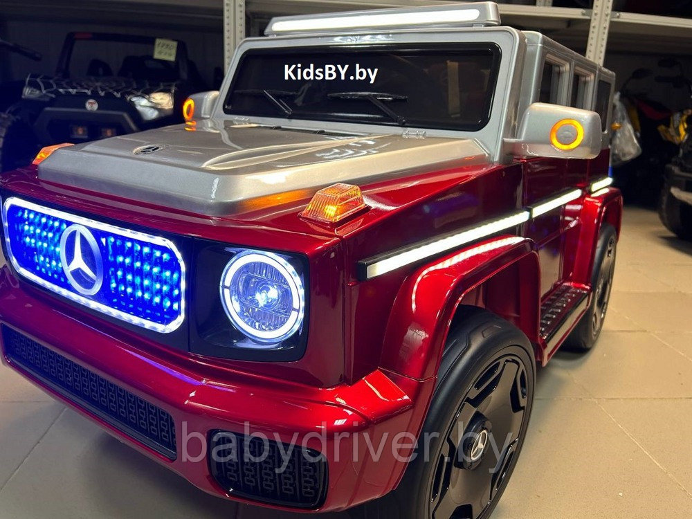 Детский электромобиль RiverToys Mercedes-Benz EQG E222EE (красный глянец) Полноприводны