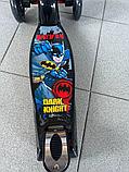 Самокат BelAshimi Scooter (Batman чёрные колеса) светящиеся колеса, фото 2