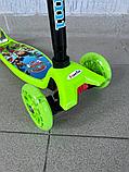 Самокат BelAshimi Scooter (Патруль салатовые колеса) светящиеся колеса, фото 3