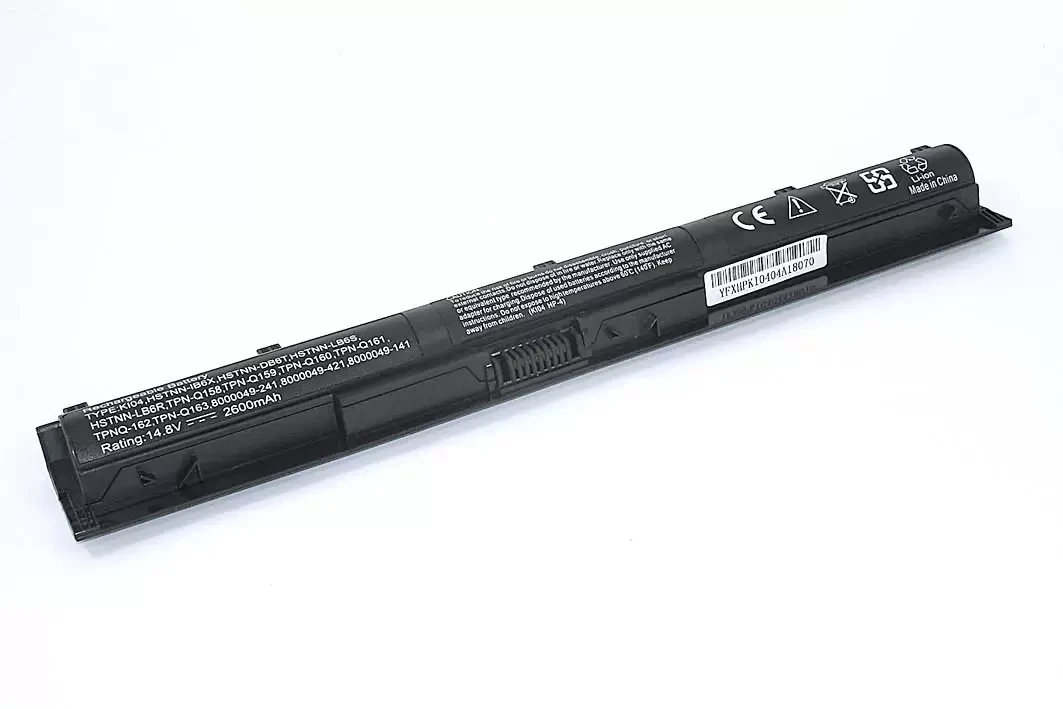 Аккумулятор (батарея) для ноутбука HP Pavilion 14/15/17 (KI04), 14.8В, 2600мАч, черный (OEM) - фото 1 - id-p225037621