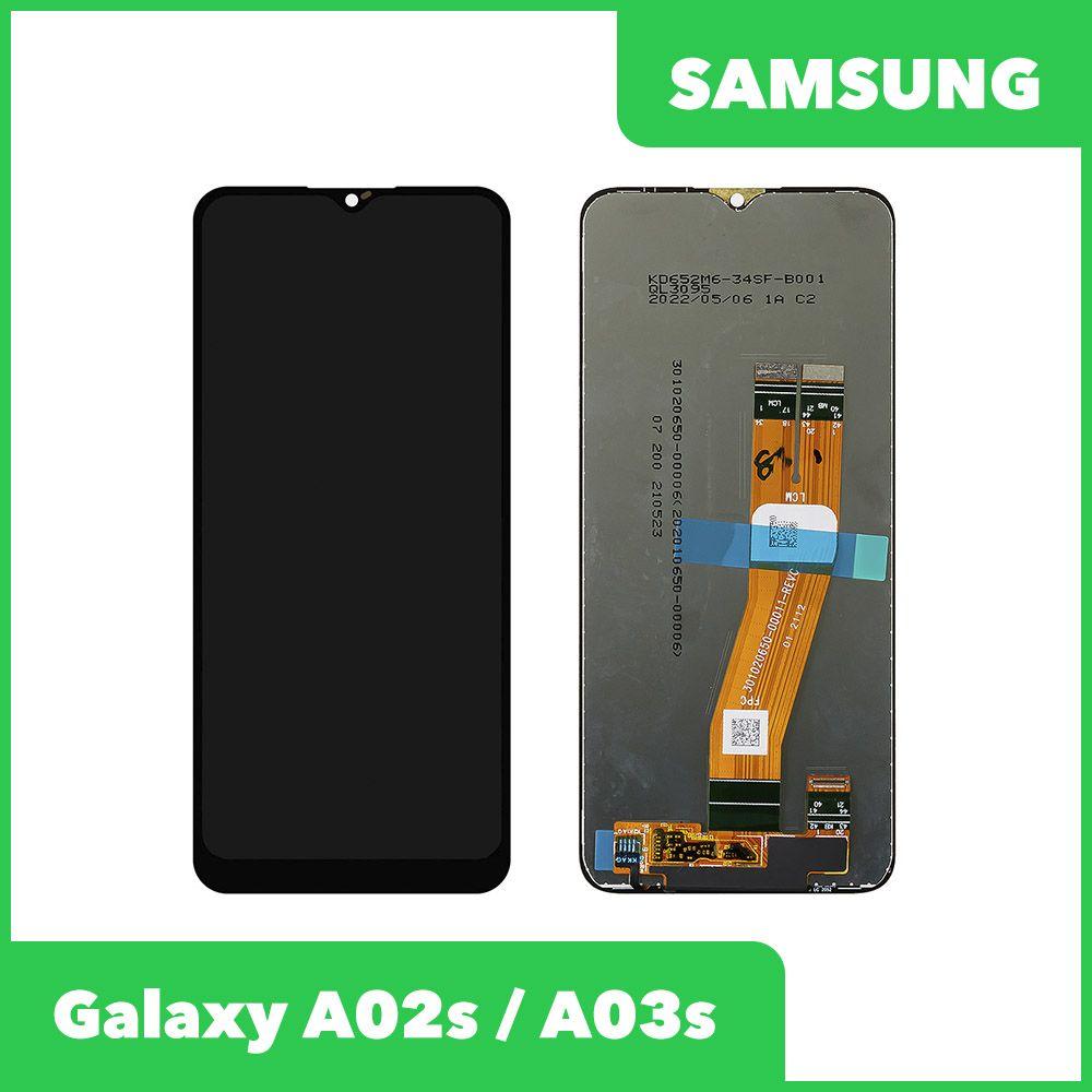 Дисплей для Samsung Galaxy A02s SM-A025F в сборе без рамки (черный) 100% оригинал