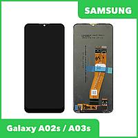 Дисплей для Samsung Galaxy A02s SM-A025F в сборе без рамки (черный) 100% оригинал
