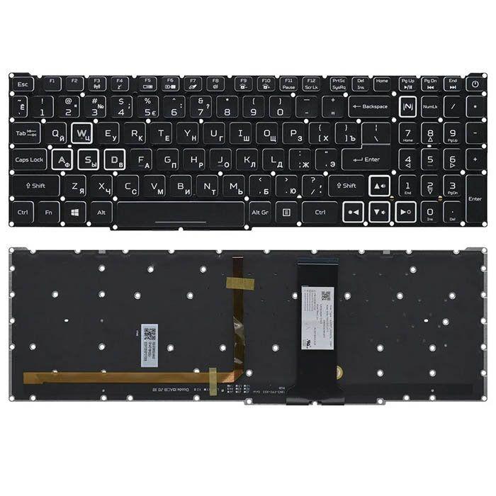 Клавиатура для ноутбука Acer Nitro AN515-45, AN515-56, AN515-57, AN517-41, черная, с RGB подсветкой, (стрелки - фото 1 - id-p225037707