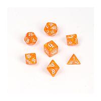 Набор кубиков для ролевых игр Время игры 7 шт., оранжевый перламутровый