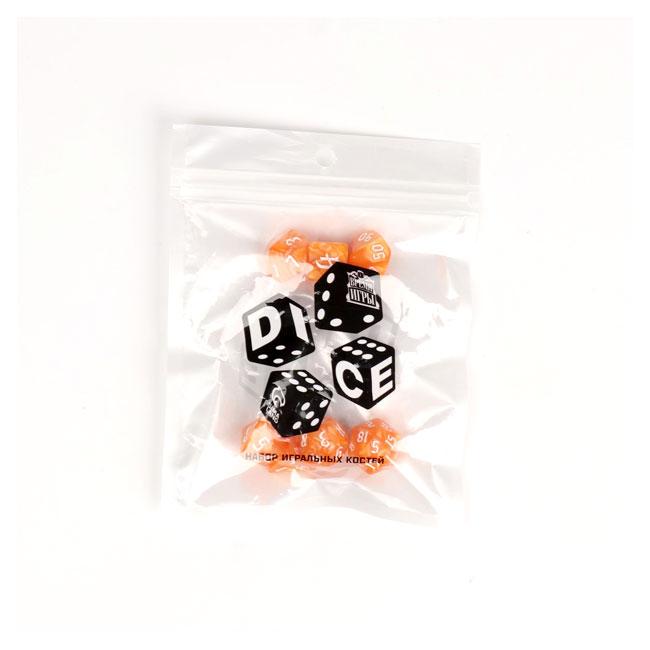 Набор кубиков для ролевых игр Время игры 7 шт., оранжевый перламутровый - фото 2 - id-p225038691