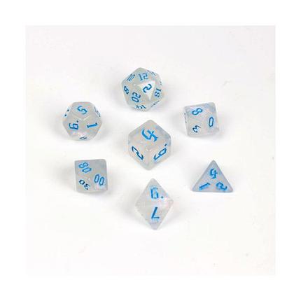 Набор кубиков для ролевых игр Время игры 7 шт., блестящий синий, фото 2