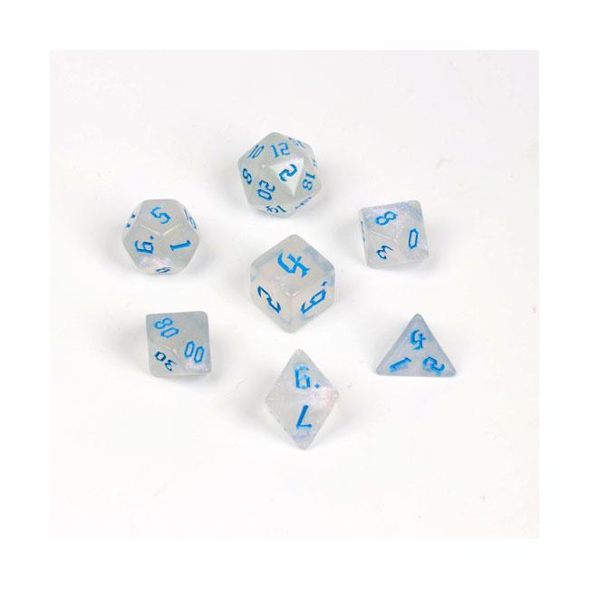 Набор кубиков для ролевых игр Время игры 7 шт., блестящий синий - фото 1 - id-p225038692
