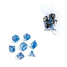 Набор кубиков для ролевых игр Время игры 7 шт., синий краповый